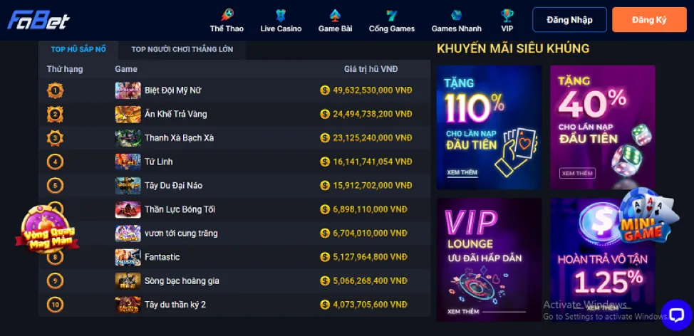 Hoàn trả không giới hạn m888